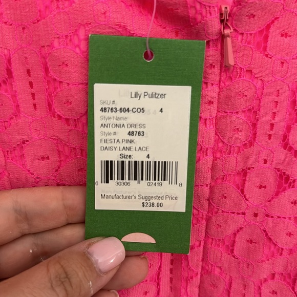 Lilly Pulitzer Antonia Dress Pink Size 4 NWT - Picture 3 of 3